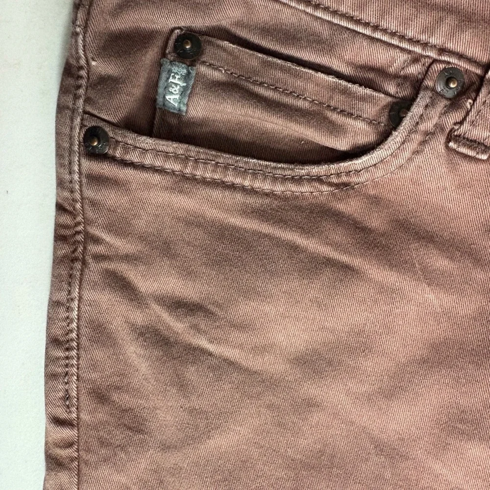 Abercrombie Fitch Mens Brown Straight Leg Pants W31 L34 Casual Everyday